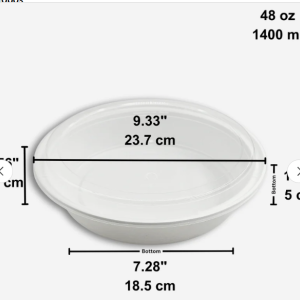 48 oz round bowl with lid 48 oz round bowl with lid