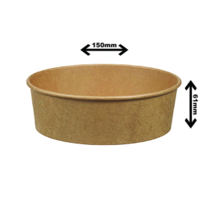 750ml(25oz)kraft paper bowl.Dimension:15-12.8-60(300/cs) 750ml(25oz)kraft paper bowl.Dimension:15-12.8-60(300/cs)