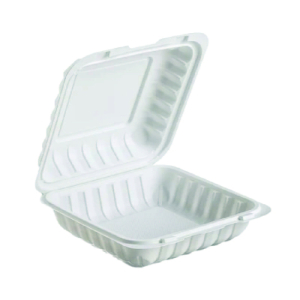 Size: 8 x 8 inches hinged container(1 Comp)(150/cs)  Size: 8 x 8 inches hinged container(1 Comp)(150/cs)