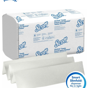 Slimford hand paper towel (Kleenex). (90 paper towels/pack, 24 packs/carton, 2,160 paper towels/carton) Slimford hand paper towel (Kleenex). (90 paper towels/pack, 24 packs/carton, 2,160 paper towels/carton)